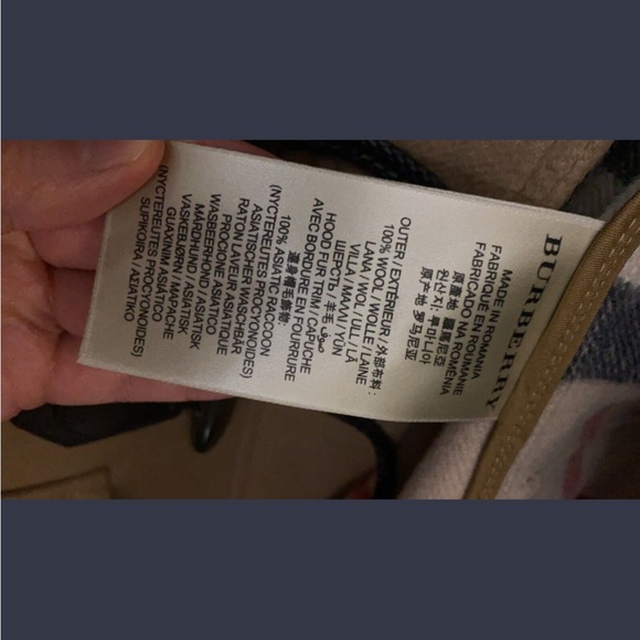 Burberry Wool Blend Duffle Coat Winter Jacket - Picture 4 of 4